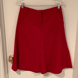 J Crew Red Wool Skirt